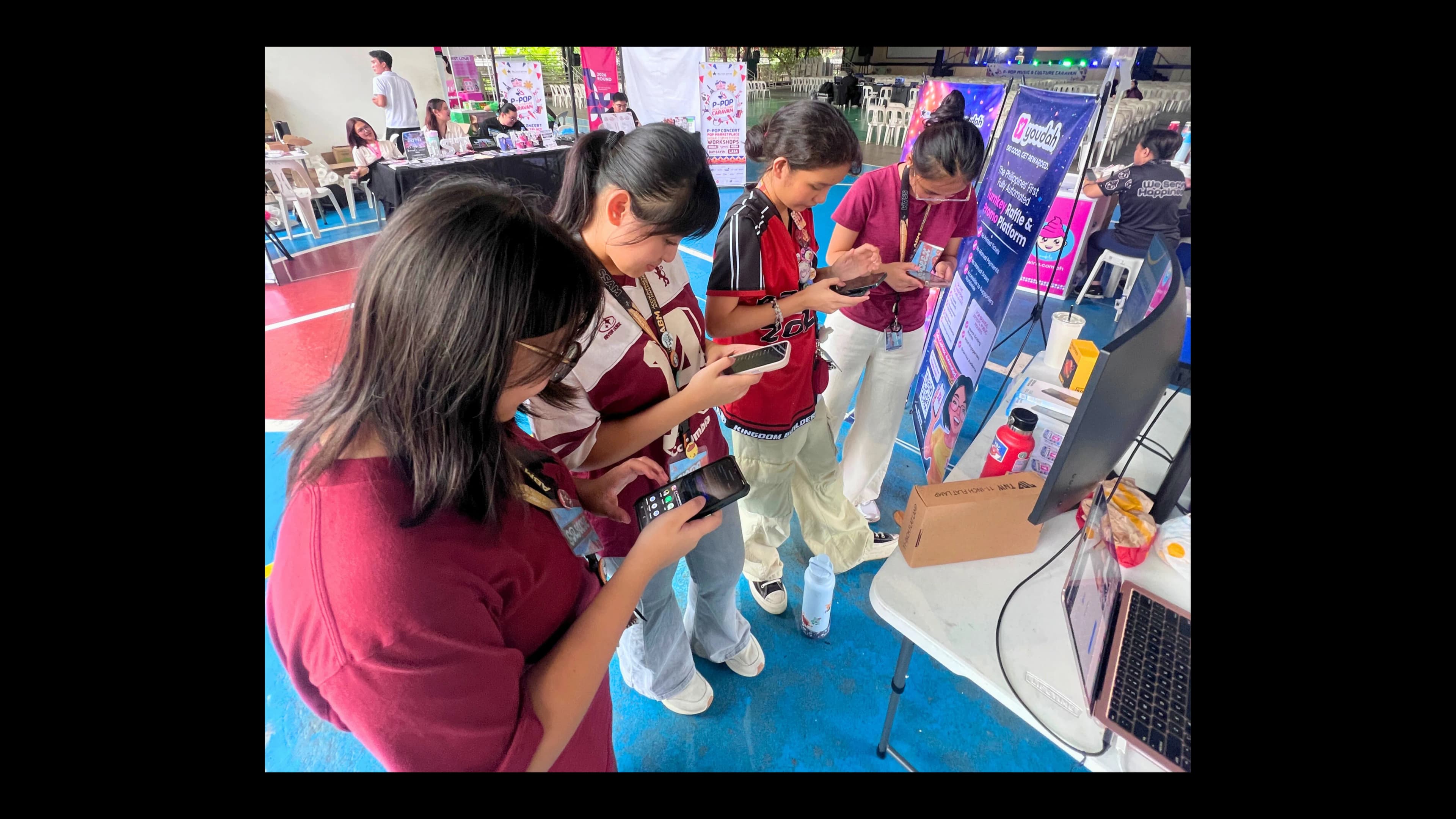 Students from St. Scholastica's Academy of Marikina participate in the PMCC campus activation and ROUND Festival campaign launch.